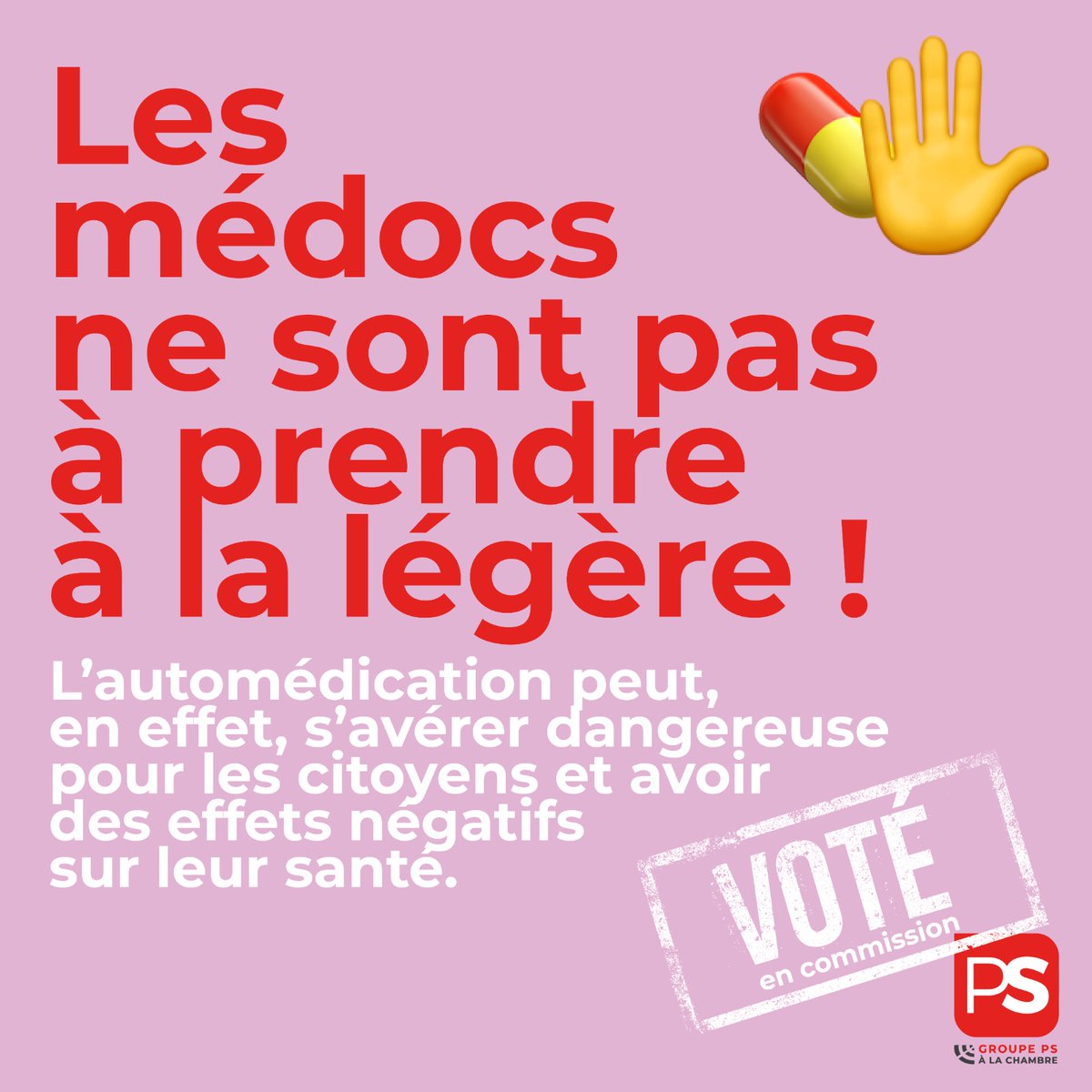 🔴 La #propositionPS qui vise à mieux encadrer et accompagner l’automédication a été adoptée en commission Santé. Pour @ZanchettaPS: 'Se soigner seul peut parfois être dangereux. Grâce à notre proposition, l’automédication sera désormais mieux encadrée' #LaChambre 1/3 ⤵