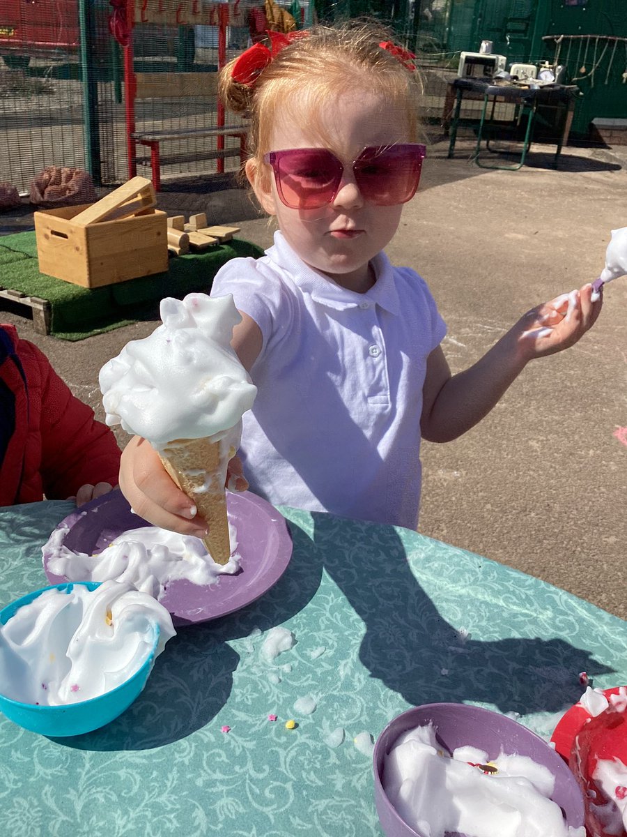 mbnursery15318's tweet photo. π¦βοΈ Step into our ice cream parlor! From scooping imaginary flavours to serving up smiles, we are dishing out fun in the sun. Role-playing posters teamwork, communication and sprinkles of imagination! Whoβs ready for a scoop? ππ¨ #OutdoorPlay #SweetFun @MBDeputyHead @MillbrookP https://t.co/RBVtQarlJb