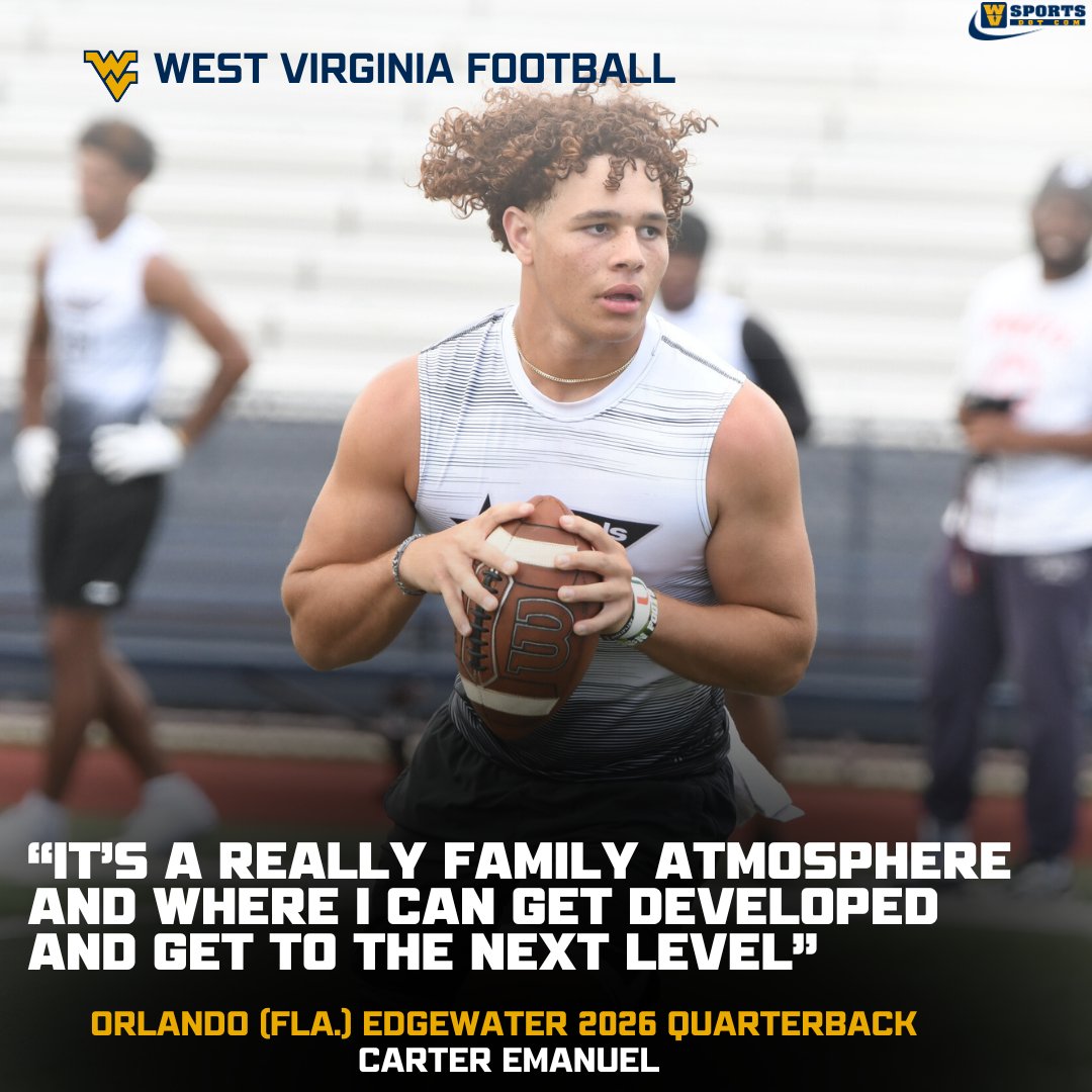 Interview: gowvu.us/4e2 Orlando QB Carter Emanuel is linked to #WVU through his family but is interested in the program for his own reasons. #HailWV