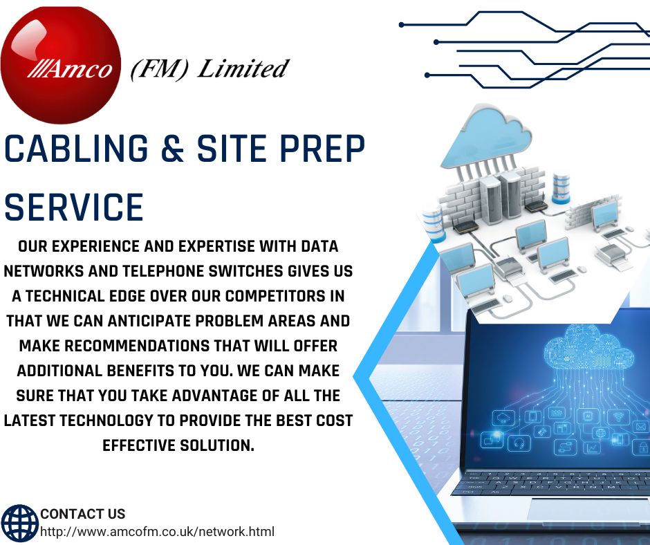 AmcoFM's tweet photo. Networking &amp; Cabling 🔧

Amco FM Limited offer a complete range of Cabling and Site Preparation services. Everything from initial consultancy and design, through to implementation and support.

#networking #cabling #siteprep #cablinginfrastructure #itsupport #itsupportspecialist https://t.co/Y95JlQA8KK