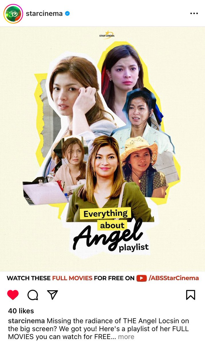 From Star Cinema 🎥💫

#AngelLocsinAt39 #HappyBirthdayAngelLocsin #AngelLocsin