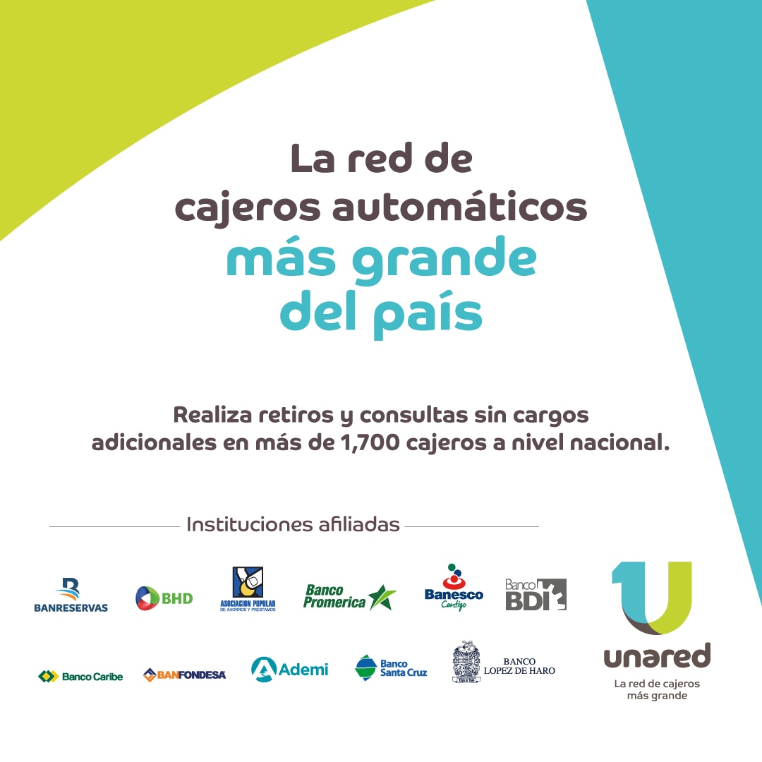 BanreservasRD's tweet photo. Realiza consultas y retiros con tu tarjeta de débito sin costo adicional, en los más de 1,700 cajeros de los bancos afiliados a nivel nacional.#Unared ¡La red de cajeros más grande del país! https://t.co/dqGEo6GOEz