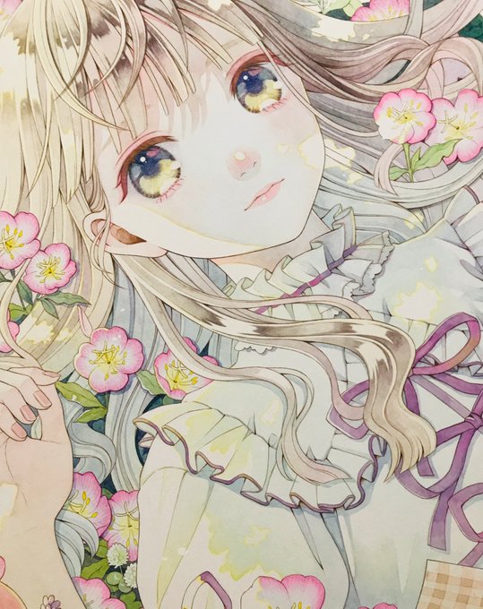個展DM作品、大きい作品も完成!この作品可愛くできたので是非実物を見てもらいたい…急ピッチでデザフェスに出す本作ります〜 