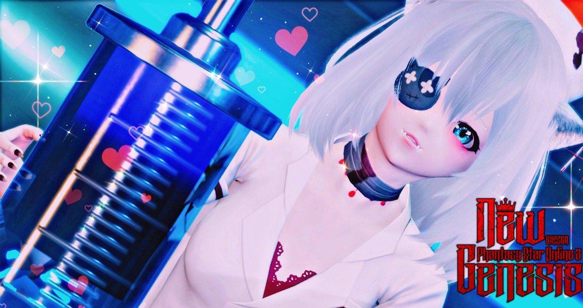 #PSO2NGS 
#メンテの日なのでssを貼る 
#まだ見ぬアークスと繋がりたい 
#ma7ロゴ

今回のメンテSSは
ヴァンパイニャース小雪ちゃん🤍❄*°

『お注射の時間ですよ💉🩸』