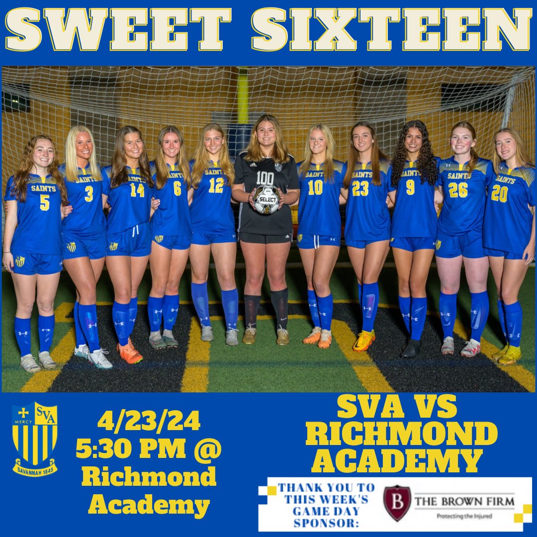 SVAAthletics's tweet photo. Our girls are off to compete in the GHSA State Playoffs, Sweet Sixteen! Praying for safe travels and amazing play from this whole team as they head to Augusta to play Richmond Academy tonight at 5:30pm!

Good luck, ladies! We are cheering you on!!!

#svaathletics https://t.co/3SWHr4tIg5