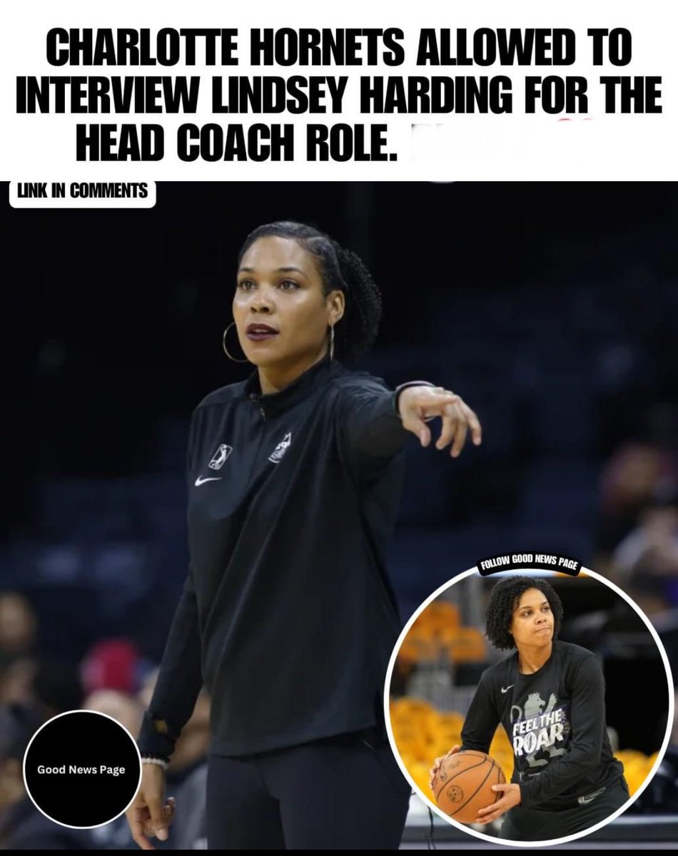 Lindsey Harding, coach of the Stockton Kings, is in the running for the head coaching position with the NBA’s Charlotte Hornets, according to ESPN’s Adrian Wojnarowski. 🏀 If hired, she would make history as the first woman NBA head coach. 🏆

#LindseyHarding #CharlotteHornets
