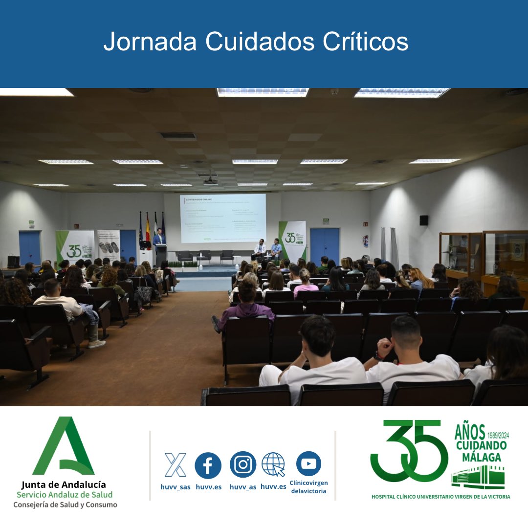 HUVV_SAS's tweet photo. 🔵Profesionales de Enfermería de Cuidados Críticos de centros andaluces han participado hoy en este encuentro que pretende disminuir la variabilidad clínica en este tipo de procedimientos, aunando criterios de actuación.
@samiuc_uci @saludand @calidadACSA @gerenteclinico https://t.co/N1fHIsnxJ8