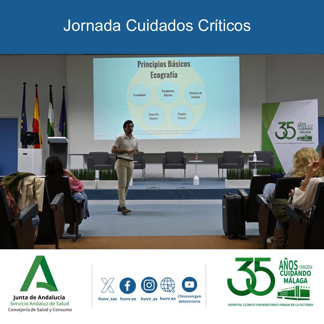 HUVV_SAS's tweet photo. 🔵Profesionales de Enfermería de Cuidados Críticos de centros andaluces han participado hoy en este encuentro que pretende disminuir la variabilidad clínica en este tipo de procedimientos, aunando criterios de actuación.
@samiuc_uci @saludand @calidadACSA @gerenteclinico https://t.co/N1fHIsnxJ8