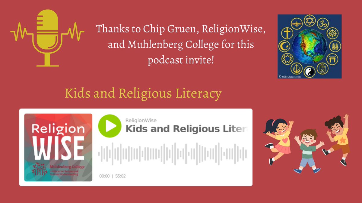 Loved having time to chat with Chip Gruen of the ReligionWise podcast. Such an honor to explore the #religiousliteracy landscape with him! #kidsandreligion #interfaith #diversity #kidsbooks #pluralism @Muhlenberg