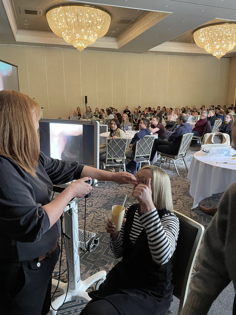 JonnyDepledge1's tweet photo. I don’t think I’ll ever get bored of people’s reactions to watching a bourbon biscuit being swallowed 😂
@bolam_elai7367 @RachelMageeSLT performed a live #FEES today at the #NEICS in Sedgefield using a #Xion stack from @DpMedical
#SLT #ICU https://t.co/GqUmYrLRN1
