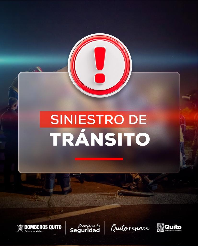 🧑‍🚒 #Ahora | Siniestro de tránsito en el sector de San Juan, Venezuela y Riofrío. 🚑 Nuestro equipo atiende la emergencia. 🚧 Las vías están cerradas. ☝️Por favor conduce con cuidado. No excedas los límites de velocidad. #BomberosQuito
