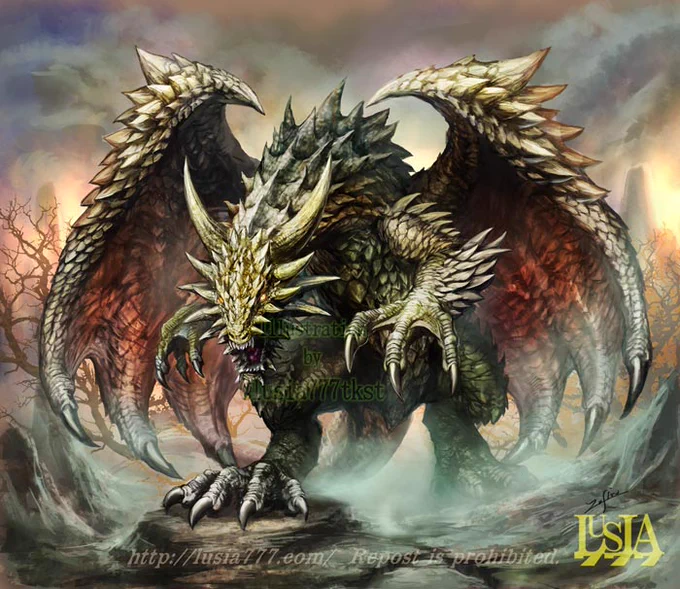 創作ドラゴン(過去絵)#ドラゴンの日 #ドラゴンイラスト 