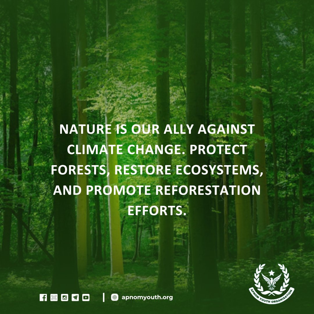 Harnessing Nature's Power, Let's safeguard our planet by preserving forests, restoring ecosystems, and championing reforestation. Together, we can combat climate change! 🌿🌍 #NatureAlliance #ClimateActionNow