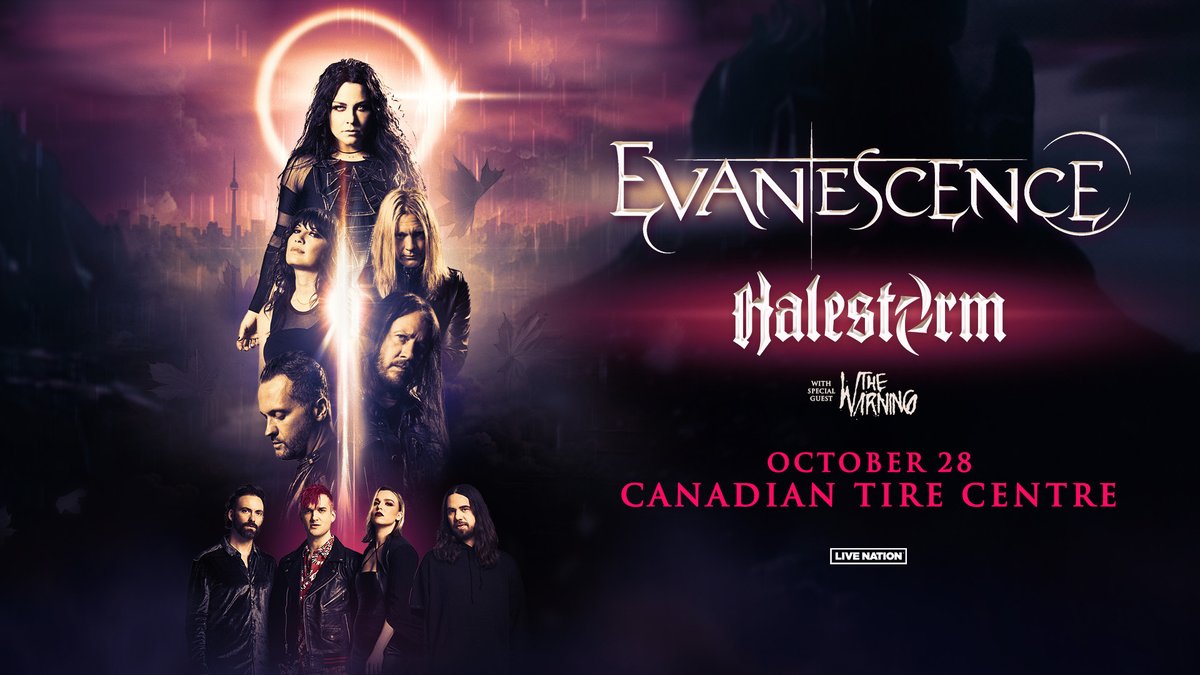 CdnTireCtr's tweet photo. JUST ANNOUNCED: @evanescence is coming to @CdnTireCtr on Monday, Oct. 28. https://t.co/zcWHmOEVns