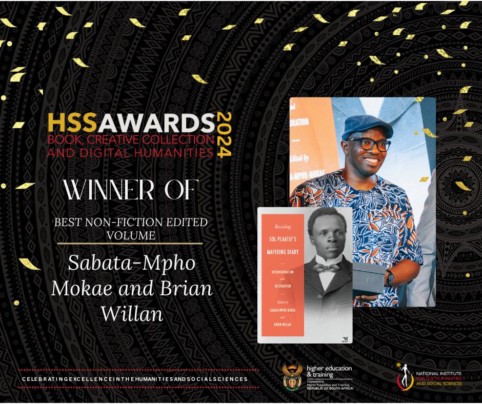 They achieved success in the HSS Awards in the Best Non-Fiction: Edited Volume Category for their book, 'Revisiting Sol Plaatje’s Mafeking Diary: Reconsideration and Restoration.'