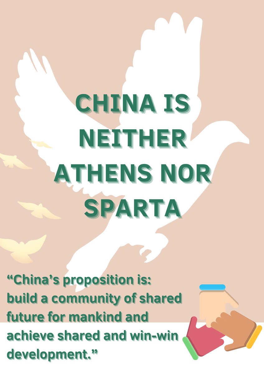DeerShowWeekly's tweet image. Who does China emulate——“Athens or Sparta?” “Neither”, declares Chinese Ambassador Xie Feng.
“China is neither Athens nor Sparta”. 🌍
Xie shared insights on China’s approach to global relations—rejecting hegemony, aggression and conquest. 🕊️
#PeacefulPath #ChinaUS #GlobalHarmony
