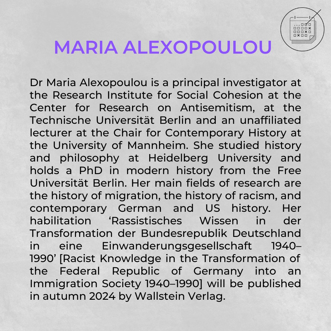 We're excited to introduce our next #PassingOnTheMicrophone interviewee Maria Alexopoulou ahead of her conversation with Patrice G. Poutrus on Friday at 1:30pm (BST). Join us live over on our Inst@gram @ghi_london! 👇📢