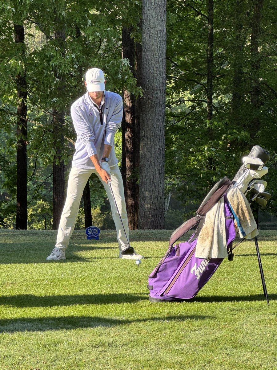 Junior Will Morlan tees off second for Furman today.