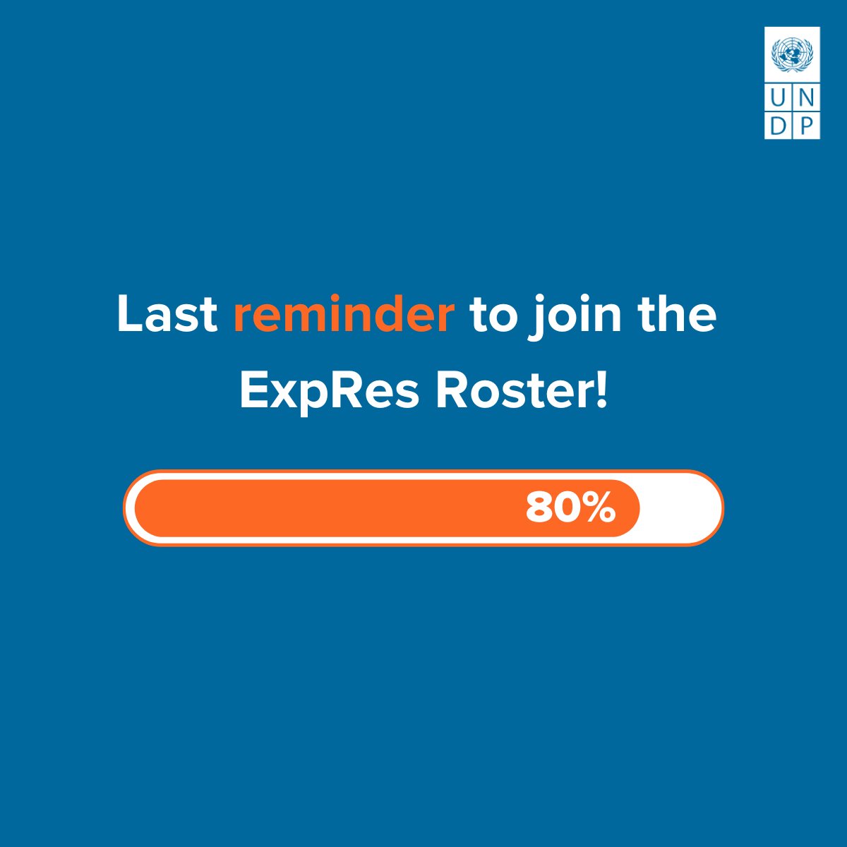 🗣️Final opportunity to become part of the ExpRes Roster! Seize the chance to make a difference with UNDP and submit your application today here: undp.org/crisis/global-…