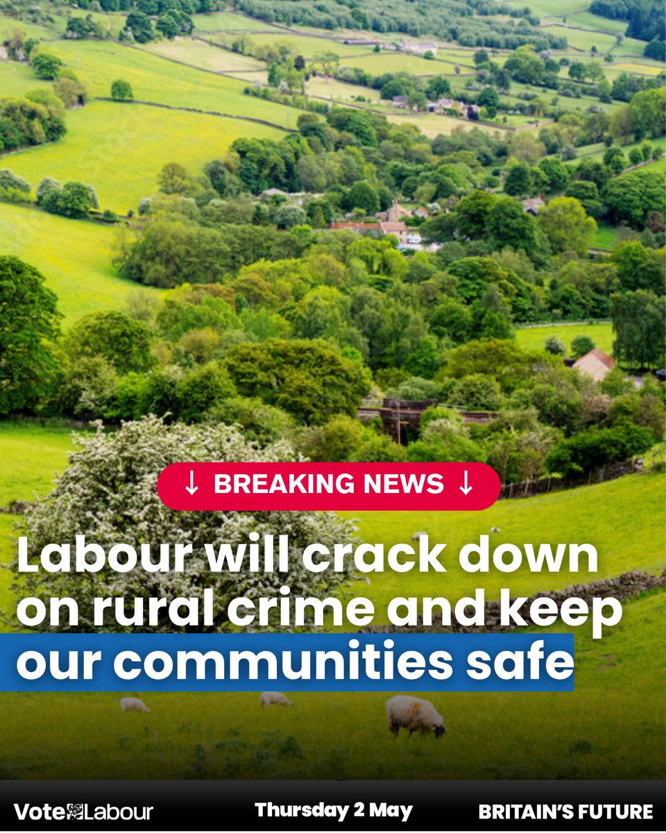 As the @UKLabour Police and Crime Commissioner candidate for #Kent today I welcome the announcement from #LabourParty today to tackle rural crime I will consult with rural communities when developing a police & crime plan to ensure it tackles the issues that are important to them