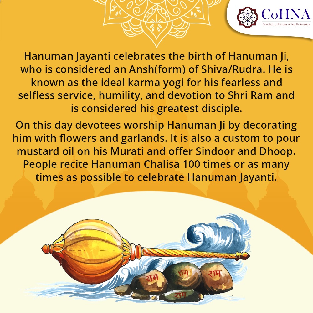 Hanuman is one of the most powerful and popular deities in Hinduism and is considered the patron god of wrestling and strength. Hanuman Jayanti is celebrated on the full moon day (Purnima) of the Chaitra month which usually falls in March or April. Hanuman Ji is known by many