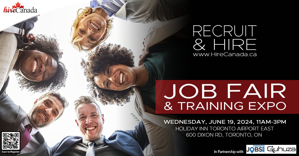 Showcase your organization at the @HireCanada #JobFair & #Training #Expo this #summer at the @HolidayInn #TorontoAirport East hirecanada.ca