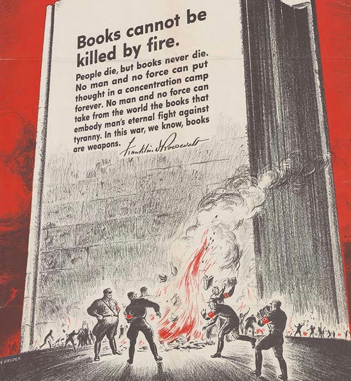 #WorldBookDay 🧵👇 'Books Cannot be killed by fire. People die but books never die. No man and no force can put thought in a concentration camp forever. No man and no force can take from the world the books that embody man’s eternal fight against tyranny...' Franklin D. Roosevelt