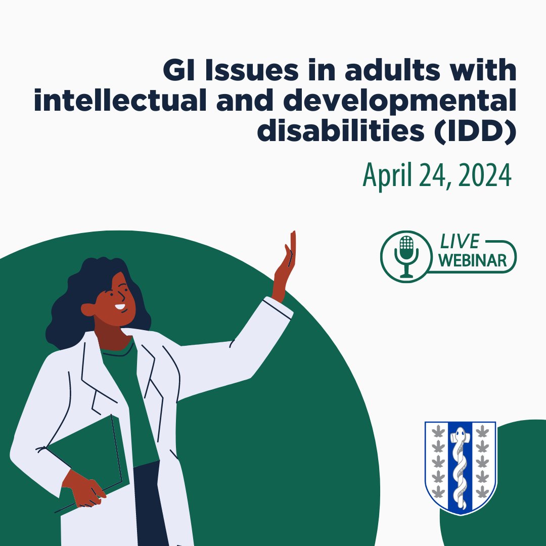 CFPC_e's tweet photo. Don’t forget to register for our latest MIG webinar series session! Learn how to use bowel monitoring/tracking charts and IDD guidelines related to care of adults with IDD in this useful session on April 24 from 8PM-9PM ET. Register now: https://t.co/ApdoJjB3by https://t.co/LWYuw2CCEA