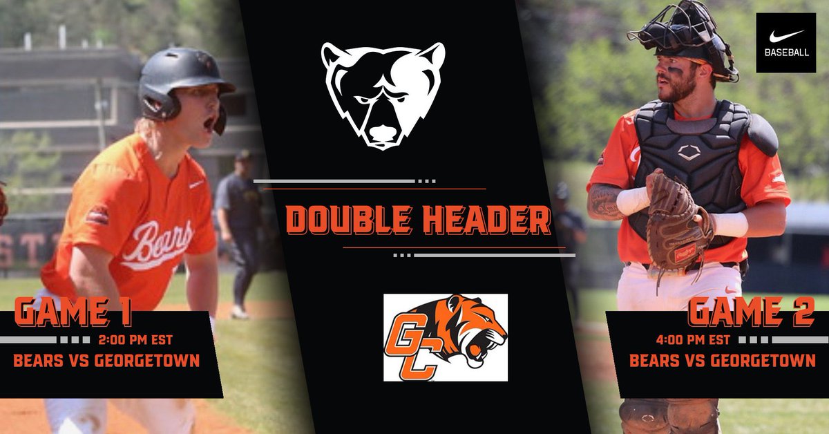 Bears Baseball back in action today for our last two regular season games! On the road taking on Georgetown for a doubleheader! #climbthemountain