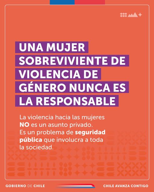 📷 La violencia de género es un problema de seguridad pública que nos involucra a todas y todos. ¡La víctima nunca es la responsable! 📷 Si eres testigo de un hecho de violencia de género denuncia directamente en: 📷 Carabineros 133 📷 PDI 134