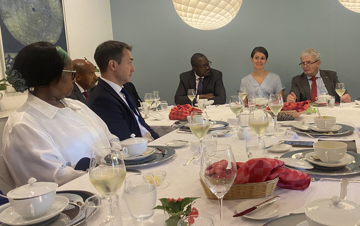 The annual Nordic-African Foreign Affairs Ministerial will take place next week in 🇩🇰#SDG17 🤝 Today Nordic & African ambassadors in Uganda met to discuss how to strengthening our partnership. Focus on collaboration in UN, peace, security, development & trade. @Tybisa 🙏