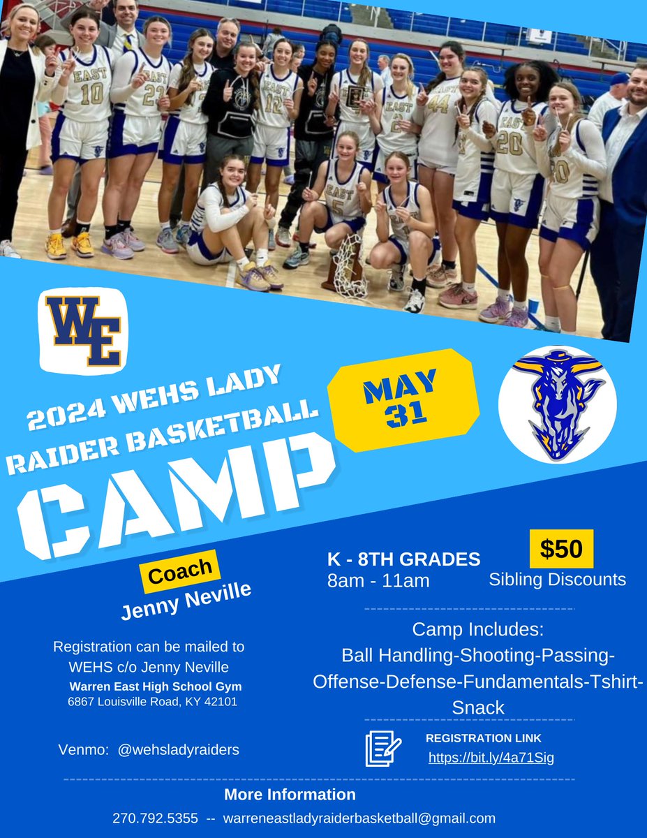 Lady Raider Basketball Camp Info!