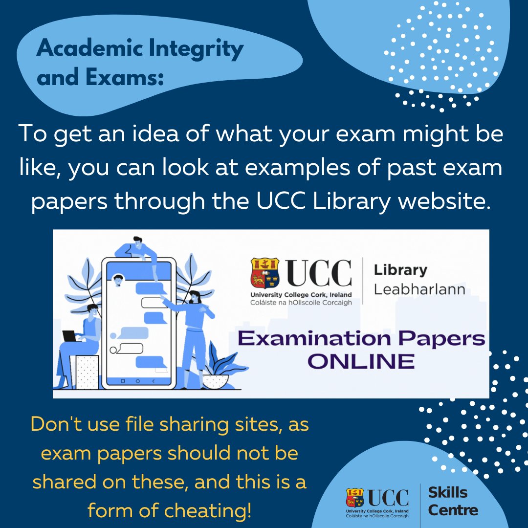 Check the library's collection of past exam papers to help you get an idea of what to expect. Remember to only use the past papers available through the library. Versions found on file-sharing sites may not be legitimate or approved for sharing.