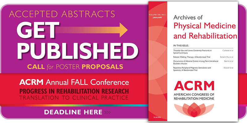 Call for #Research Posters for #ACRM2024

Accepted poster abstracts are published in the ARCHIVES of PM&R — the most-cited journal in #rehabilitation

Deadline 30 APRIL TO ALSO BE ELIGIBLE FOR AWARDS
ACRM.org/Posters

#physiatry #neurorehabilitation #rehabmedicine