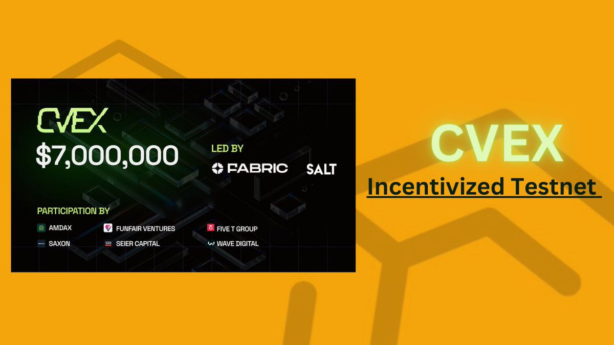 This might be a great opportunity for those who are looking for free Airdrops. CVEX Incentivized testnet 🖱

CVEX (Crypto Valley Exchange) is a decentralized derivatives exchange (DDEX) that redefines futures and options trading in decentralized finance. 🧩

They have raised $7M