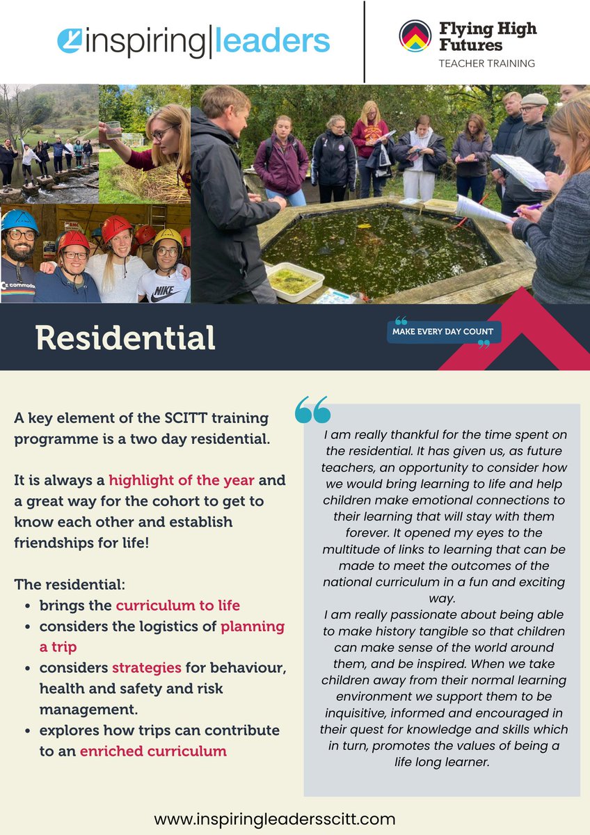 FHteachtraining's tweet photo. A highlight of our training programme is the two day residential.  Read more here! https://t.co/WF12YJPVma