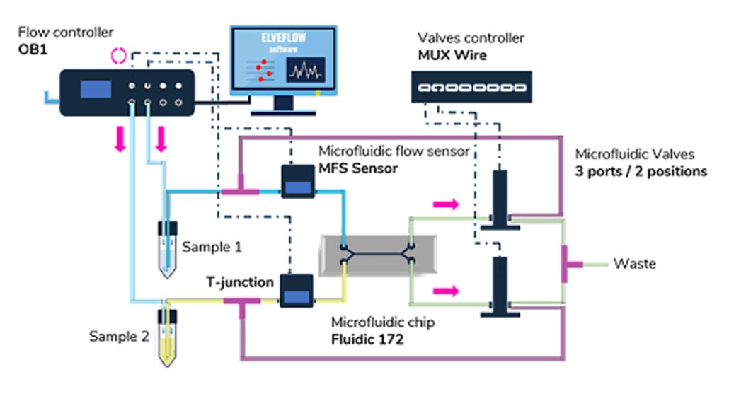 Discover how to easily create a precisely controlled flow inside a microfluidic chip and halt it completely (zero flow) using the Elveflow OB1 pressure controller. 👉eu1.hubs.ly/H08Lq4X0 #elveflow #flowcontrol #pressurecontrol #zeroflow #microfluidicchip #biotechnology