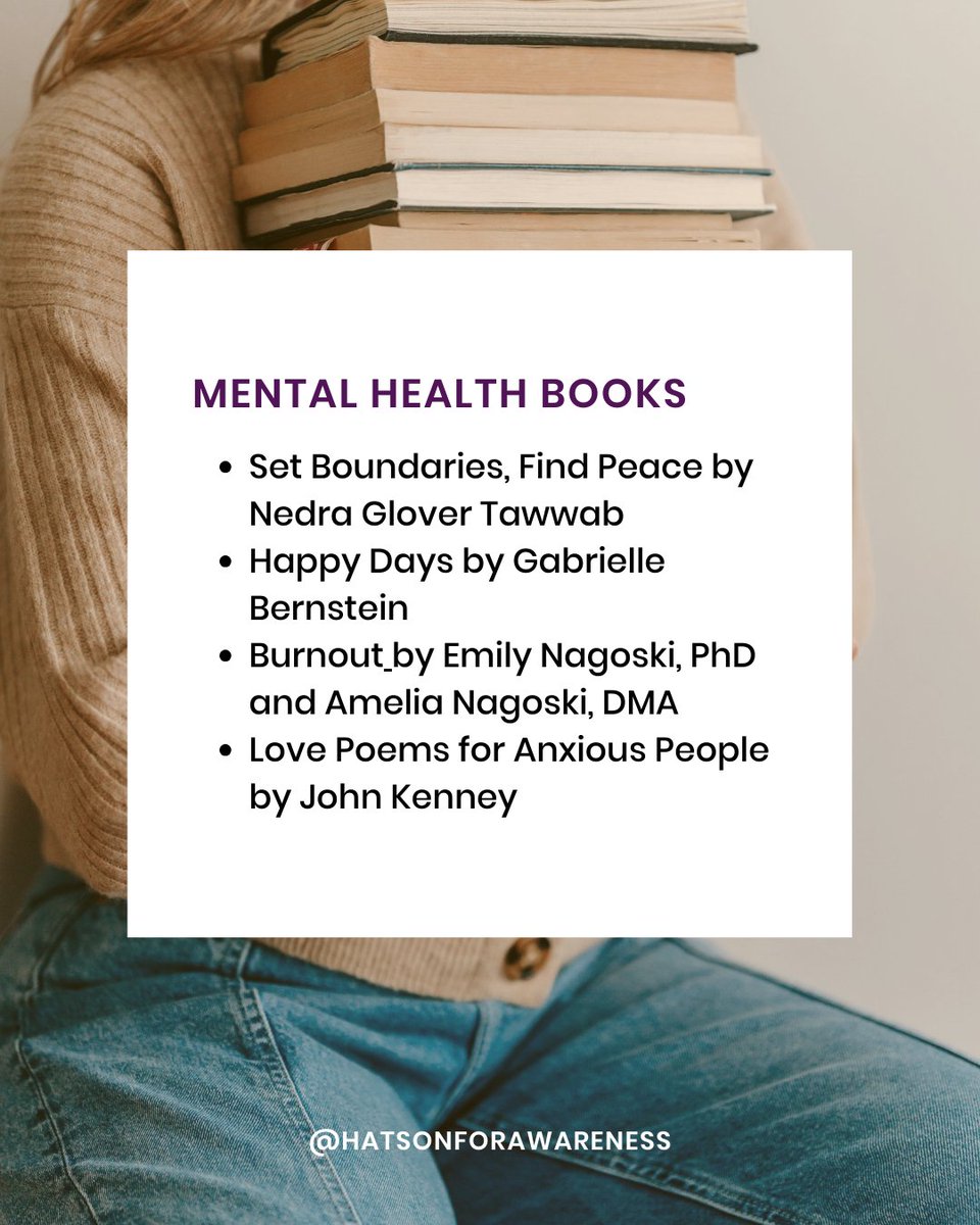 Our top book recommendations for mental health 📚️ Which is your favourite book? Let us know in the comments 👇️ #talkhatson #mentalhealthbooks #mentalhealthmatters