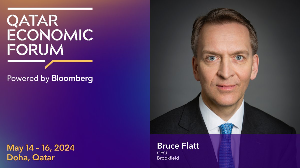 What does investing look like for the next generation? @BloombergTV’s @flacqua discusses with @Brookfield’s Bruce Flatt at the @QatarEconForum. bloom.bg/3SPrTfR #QatarEconomicForum #منتدى_قطر_الاقتصادي