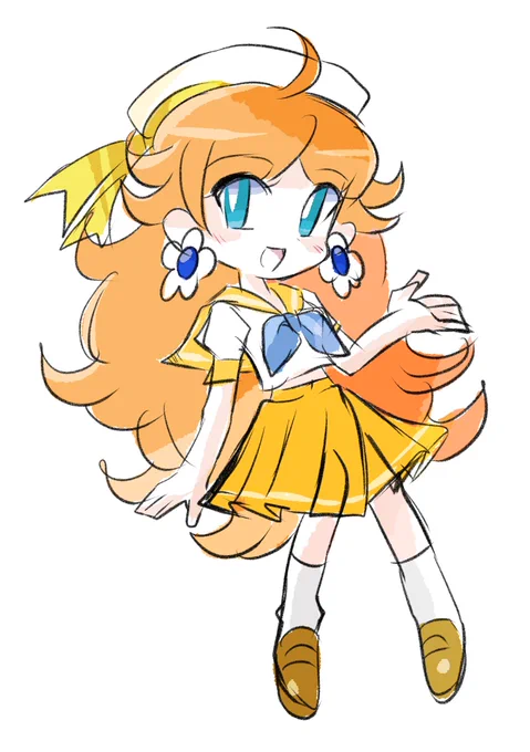 #PrincessDaisy #デイジー姫 #イラスト #superMario 旧デジでセーラー