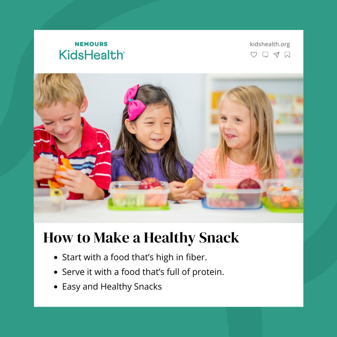 It’s Every Kid Healthy Week and today is Tasty Tuesday. Learn how to make easy, healthy snacks by pairing foods from different food groups (fruits, vegetables, grains, proteins, and dairy). bit.ly/3TNCNlA