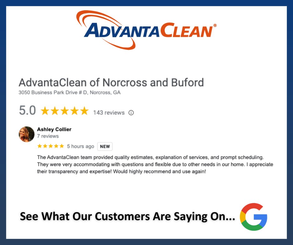 🌟 A heartfelt thank you to our fantastic customers for sharing your positive experiences! Your reviews motivate us to keep striving for excellence. We're grateful for your trust in AdvantaClean of Norcross and Buford! 🙏 #Gratitude #CustomerReviews #NorcrossGA
Write a review ...