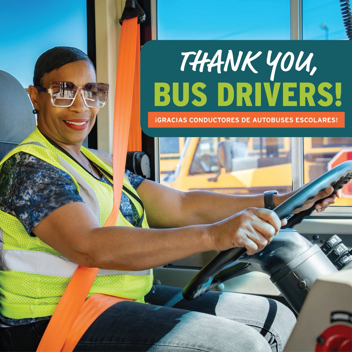 Happy School Bus Driver Appreciation Day! 🚌🎉 Today, we celebrate the dedication and care of our incredible bus drivers who ensure our students arrive safely to school each day. Thank you for your kindness and commitment! #BusDriverAppreciationDay 🚌💖