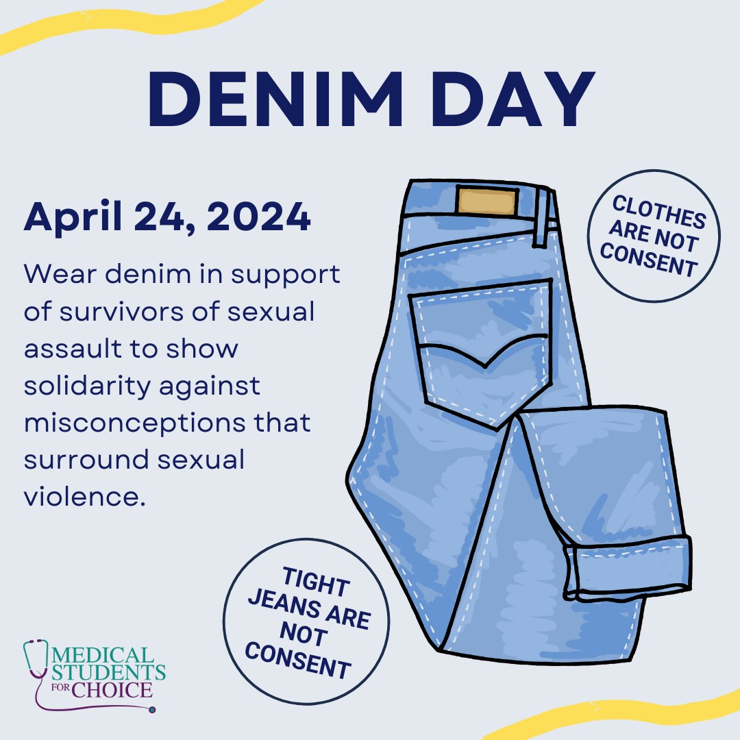 👖 #DenimDay on Wednesday, April 24th brings awareness to victim blaming and myths that surround sexual violence. Wear your jeans and join the fight to #EndSexualViolence.