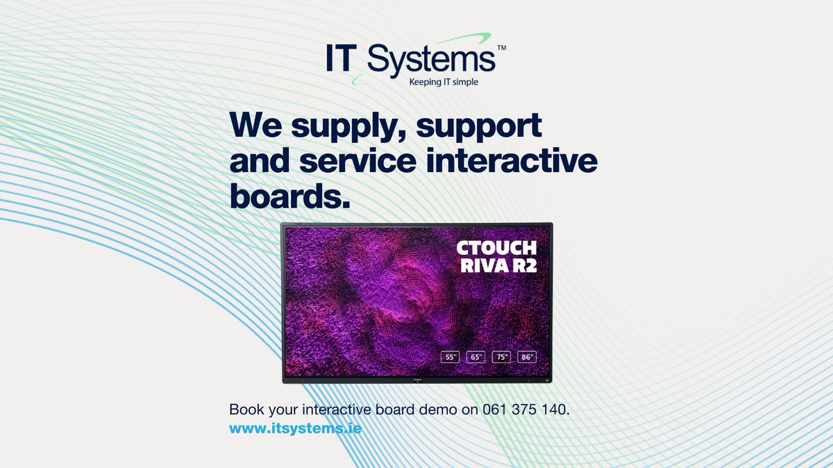 ITSystemsIE's tweet image. Are you a principal looking to purchase interactive boards in 2024?

Our team are with you from device purchasing right through to after-sales support.

Call us to book your demo today on 061 374 140.

#interactivescreen #interactivelearning