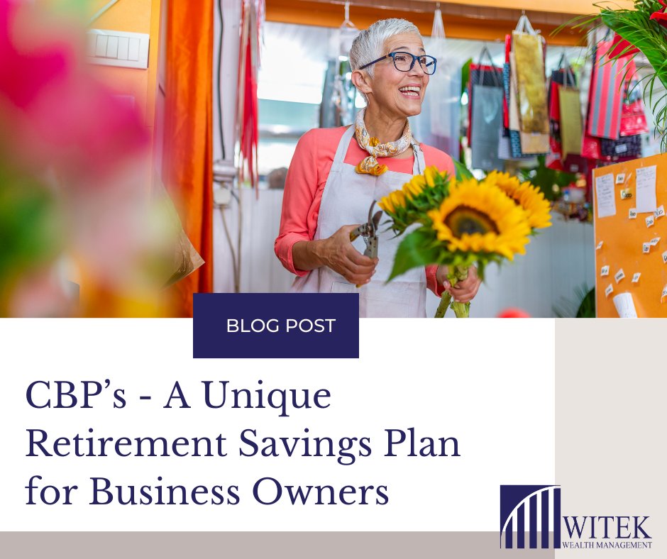 A Cash Balance Plan (CBP), also known as a Cash Balance Pension Plan, is another retirement savings plan that may provide substantial benefits for a business owner. 

hubs.ly/Q02rQXKC0

#WitekWealthManagement
