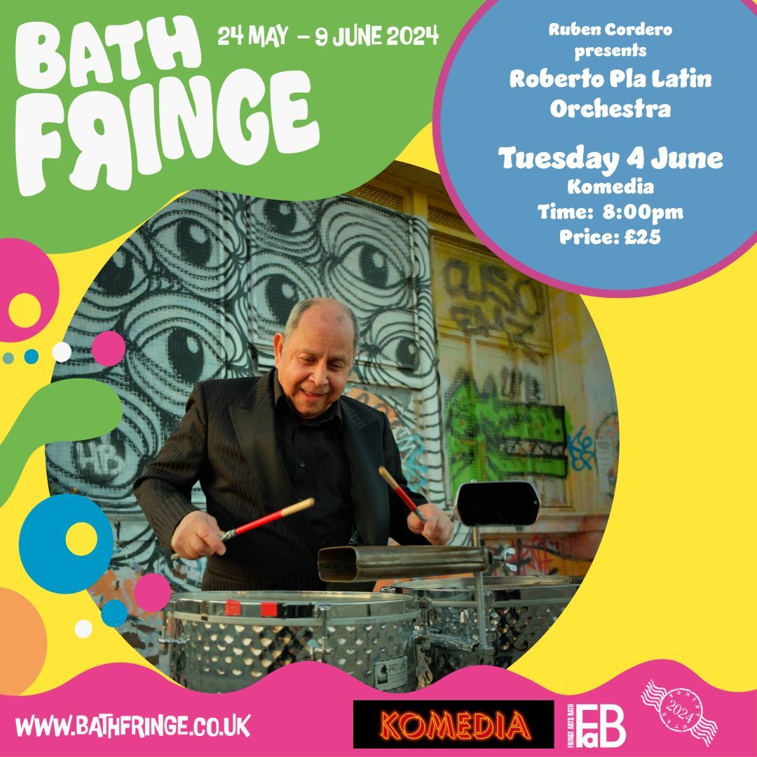 🎵 MUSIC 🎵 Latin Massive presents Roberto Pla Latin Ensemble 20-piece big band Tuesday 4 June Komedia Bath @KomediaBath 8pm £25 For full info please visit: buff.ly/44dMvCo #BathFringe24