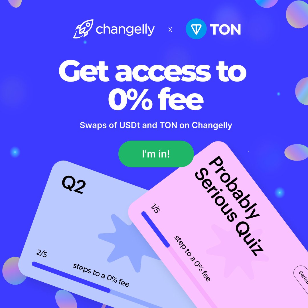 Changelly_team's tweet photo. You’ve all just seen it. Last Friday a new stablecoin was born.

Just launched, USDt is already listed on @changelly_team. Congrats @ton_blockchain!

0% fee swaps of $USDt and $TON only now for those who know the history of stables. Join the game 👉 https://t.co/IWiJasDQZ7 https://t.co/xBNewlRMTs