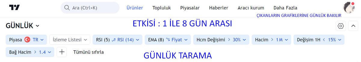 23 Nisan Hediyesi Tradingview'in Yeni Tarama Modülü Adı : ÖZKAN GÜNLÜK TARAMA