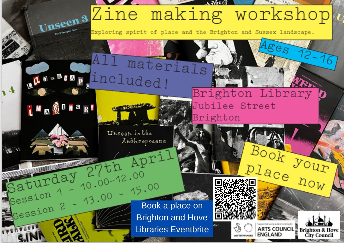 Join us for a fun, free and creative Zine Making Workshop! 🤩 For ages 12 - 16. Create your own zine, a handmade book or small magazine that expresses your ideas through words and pictures, with photographer and writer Rachel Poulton. Book a place👇 eventbrite.co.uk/e/zine-making-…